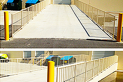 Steel Picket Railing At Ramp