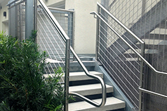 Steel Stair with Stainless Steel Cable Railing & Mesh